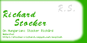richard stocker business card